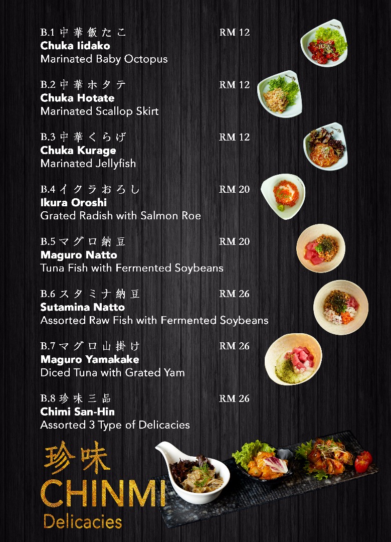 chinmi menu