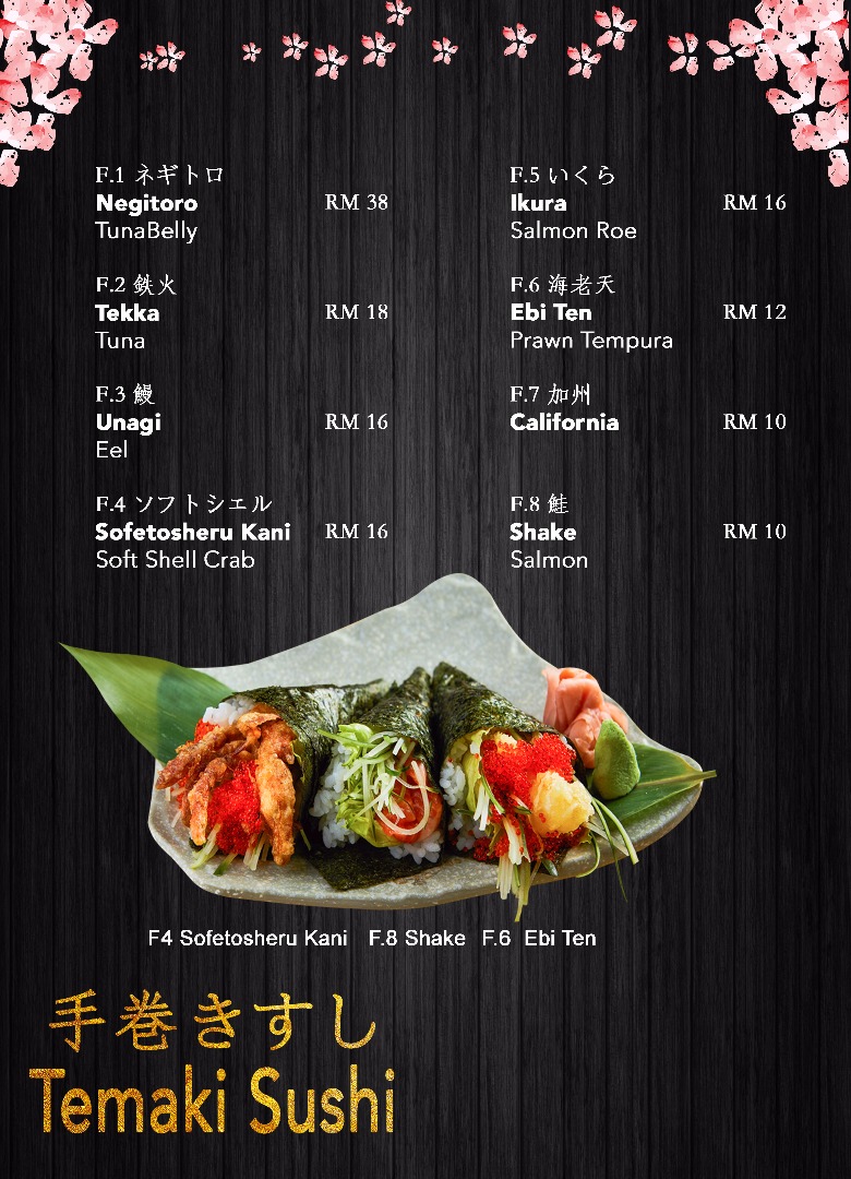 temaki menu
